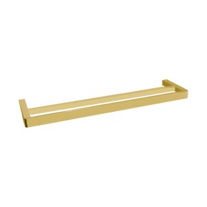 Brooklyn Double Towel Rail 600mm Brushed Brass